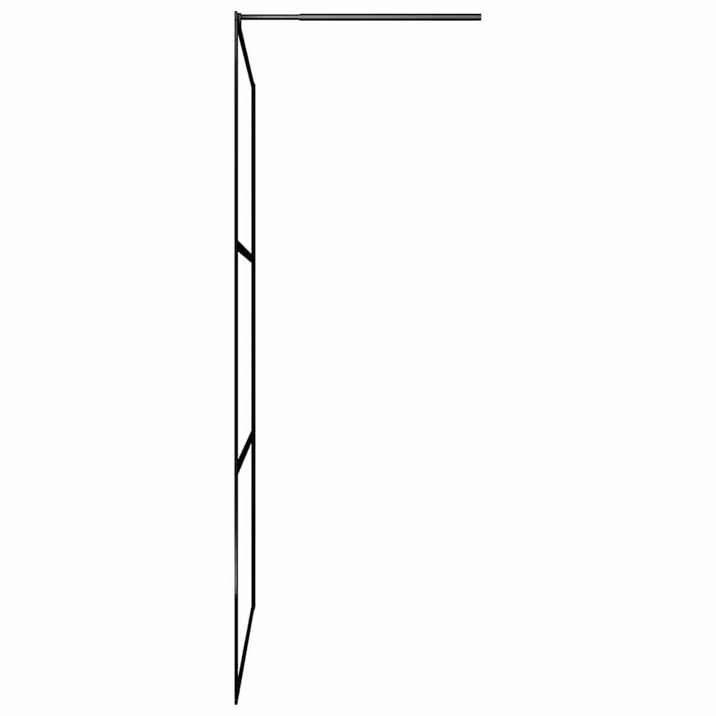 Pregrada za tuširanje s prozirnim staklom ESG crna 80 x 195 cm