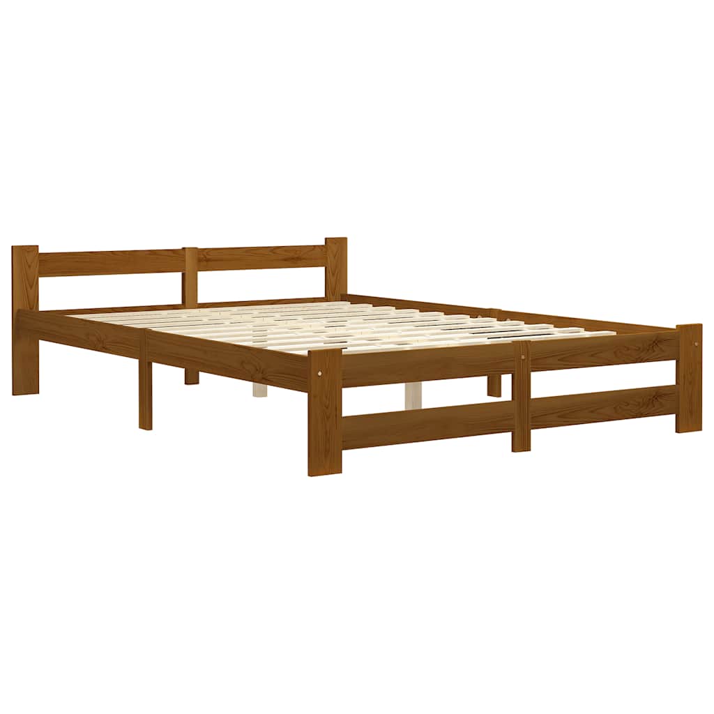Okvir za krevet od masivne borovine boja meda 160 x 200 cm