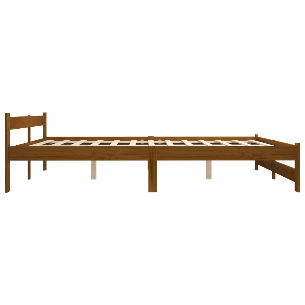 Okvir za krevet od masivne borovine boja meda 200 x 200 cm
