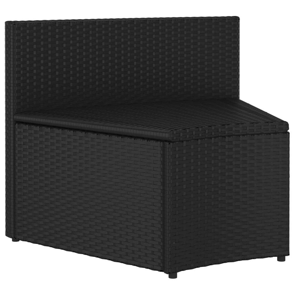 9-dijelni set vrtnih sofa od poliratana s jastucima crni