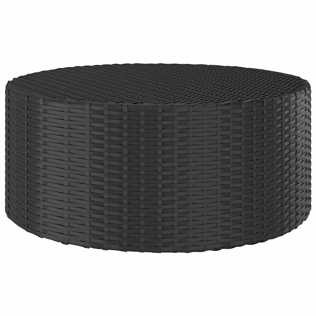 5-dijelni set vrtnih sofa od poliratana s jastucima crni