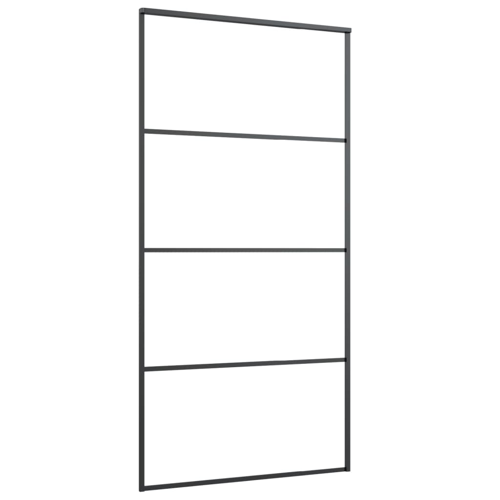 Klizna vrata od aluminija i stakla ESG 102,5 x 205 cm crna