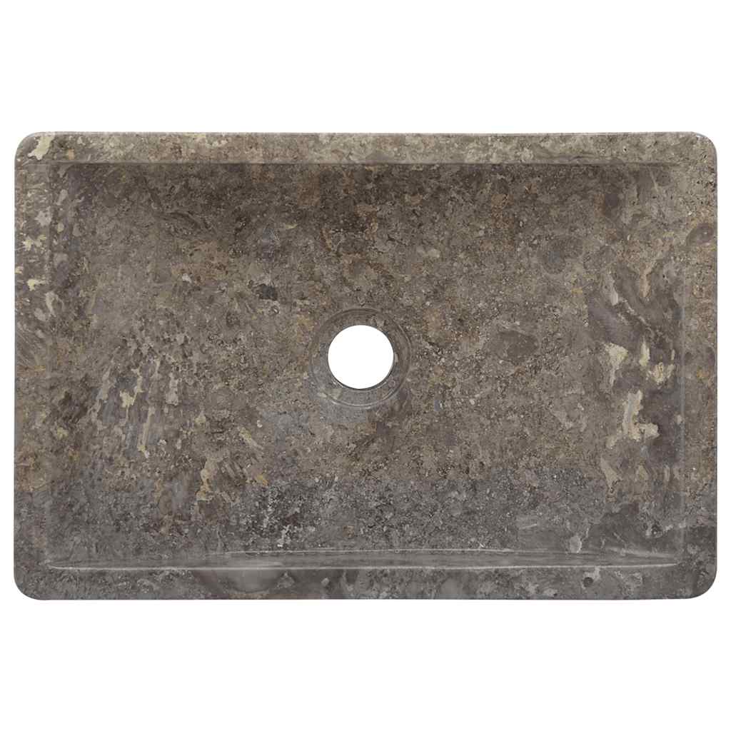 Umivaonik 45 x 30 x 12 cm mramorni visoki sjaj sivi