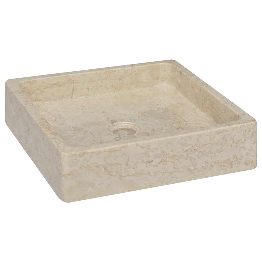 Umivaonik krem 40 x 40 x 10 cm mramorni