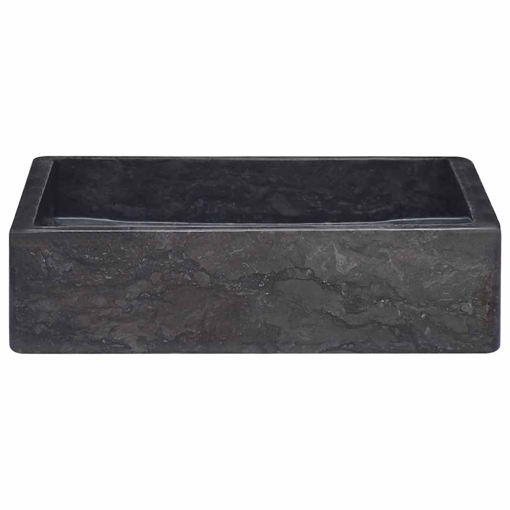 Umivaonik crni 40 x 40 x 10 cm mramorni