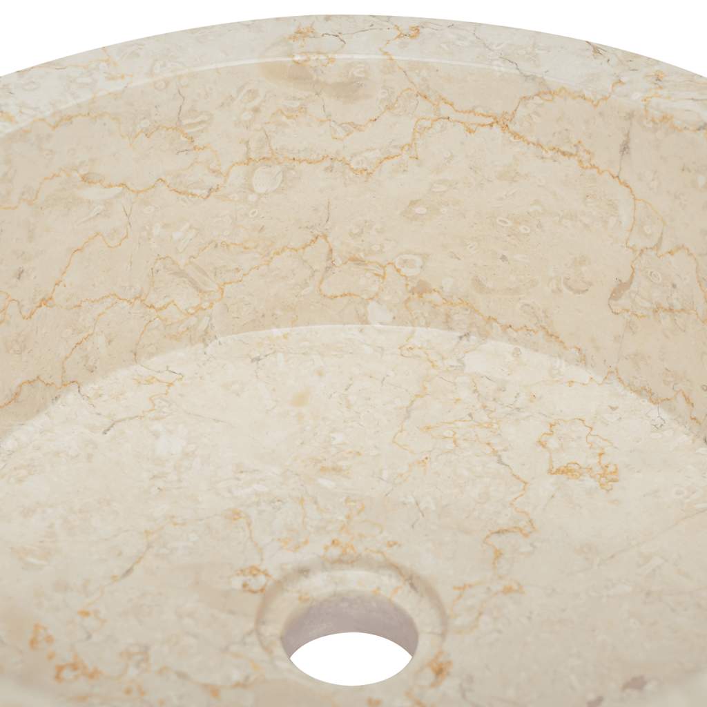 Umivaonik krem Ø 40 x 15 cm mramorni