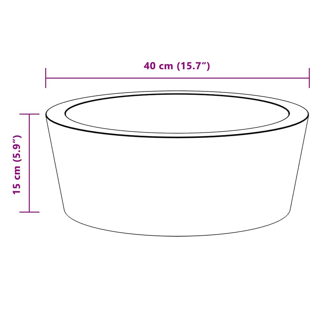 Umivaonik sivi Ø 40 x 15 cm mramorni