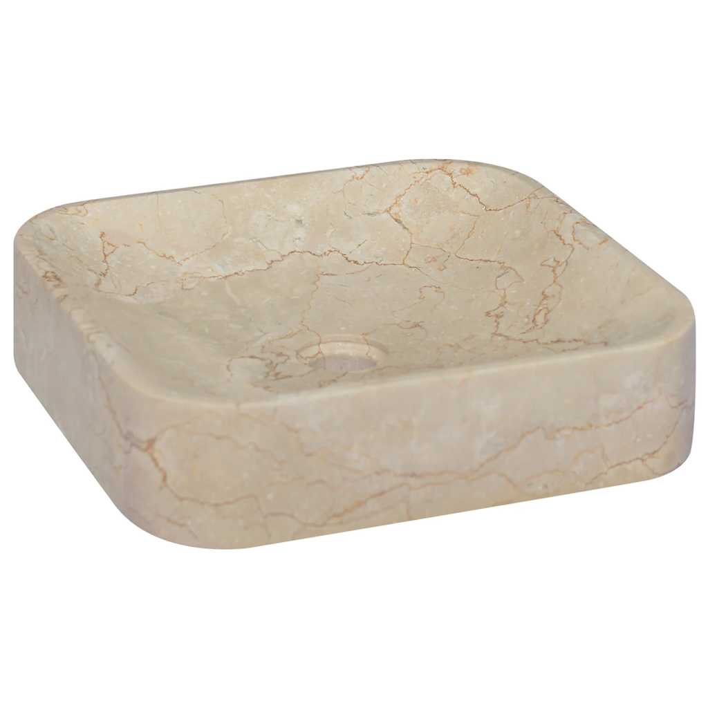 Umivaonik krem 40 x 40 x 10 cm mramorni