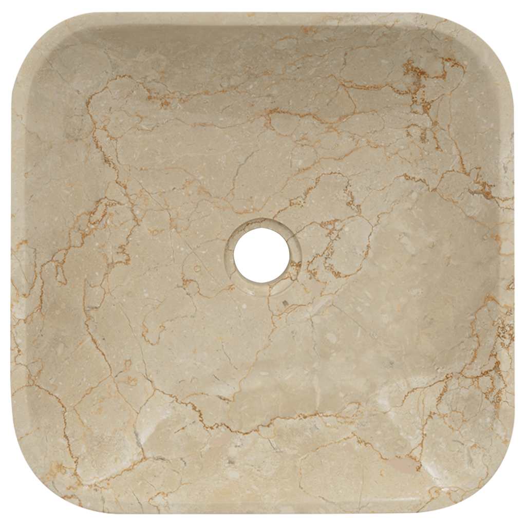 Umivaonik krem 40 x 40 x 10 cm mramorni