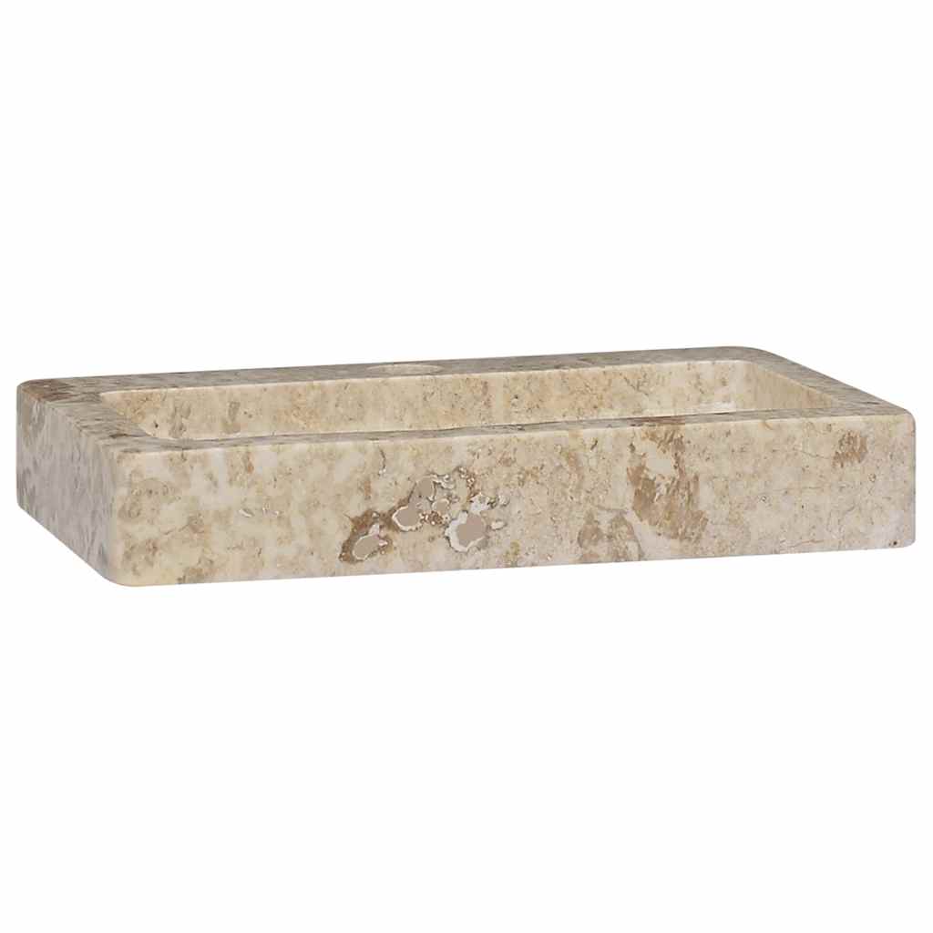 Zidni umivaonik krem 38 x 24 x 6,5 cm mramorni