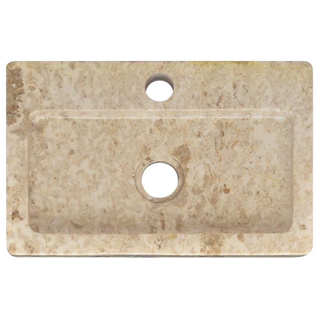 Zidni umivaonik krem 38 x 24 x 6,5 cm mramorni