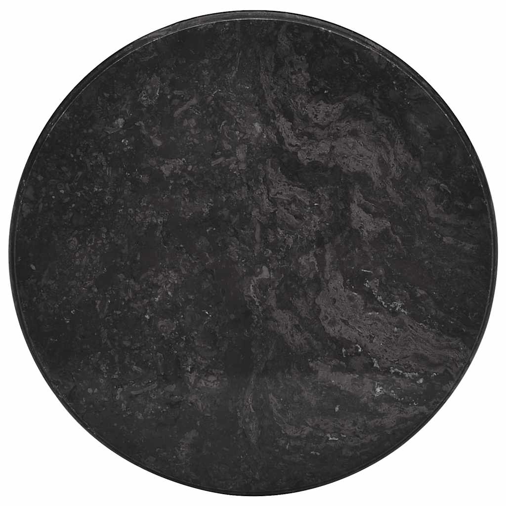 Stolna ploča crna Ø 50 x 2,5 cm mramorna