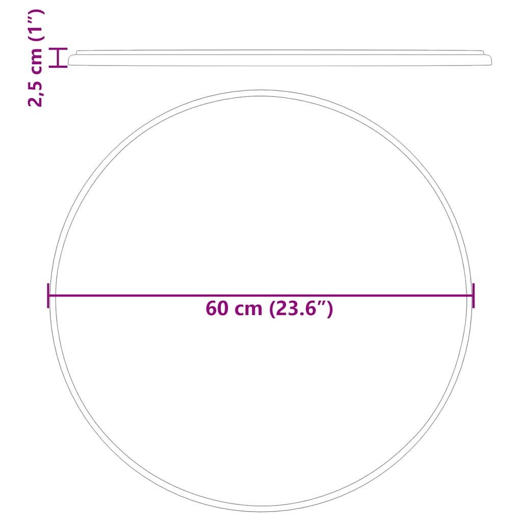 Stolna ploča krem Ø 60 x 2,5 cm mramorna