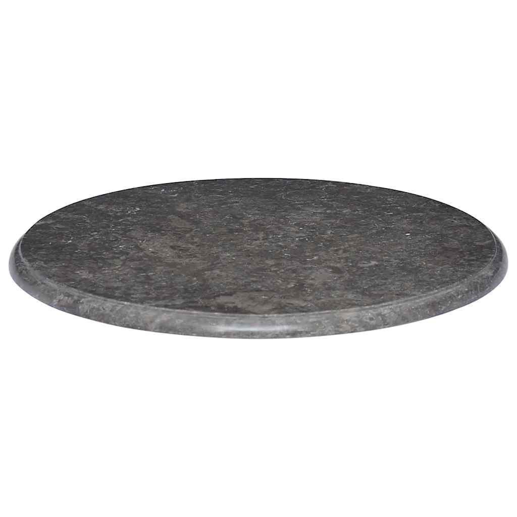 Stolna ploča crna Ø 60 x 2,5 cm mramorna