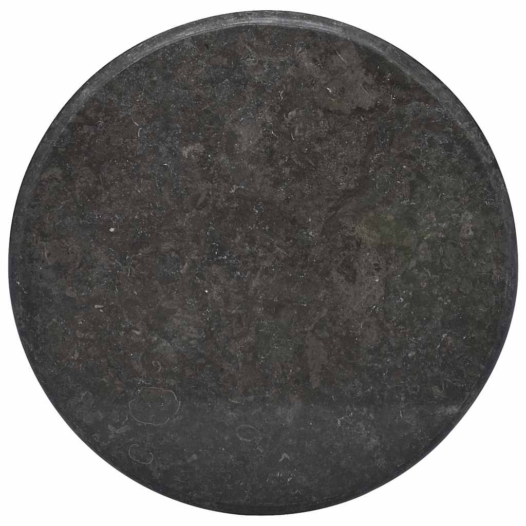 Stolna ploča crna Ø 60 x 2,5 cm mramorna