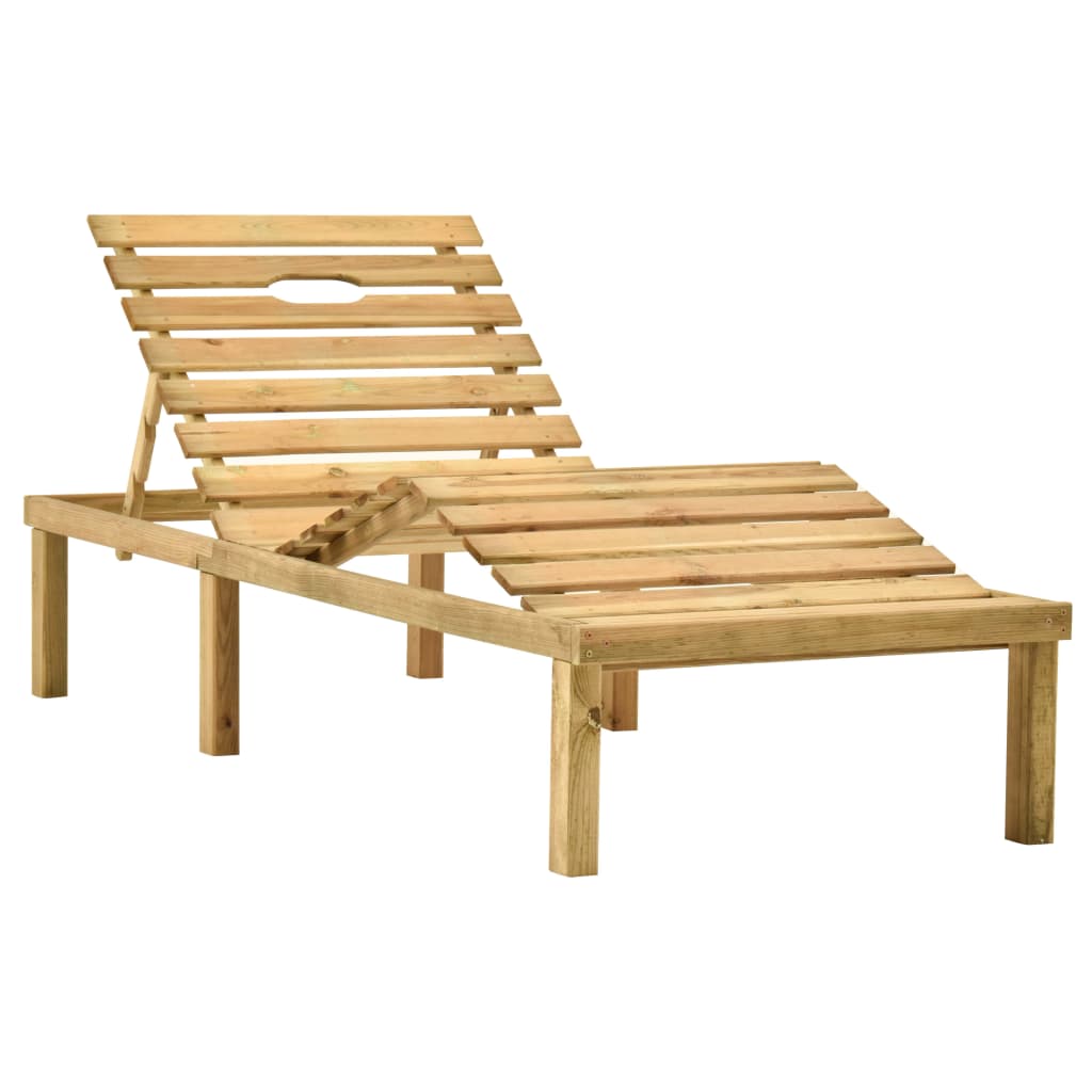 Vrtna ležaljka sa stolićem i jastukom od impregnirane borovine