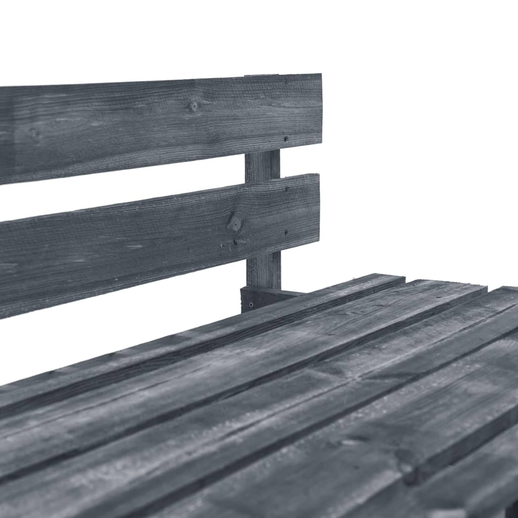 Srednja vrtna sofa od paleta od sivo impregnirane borovine