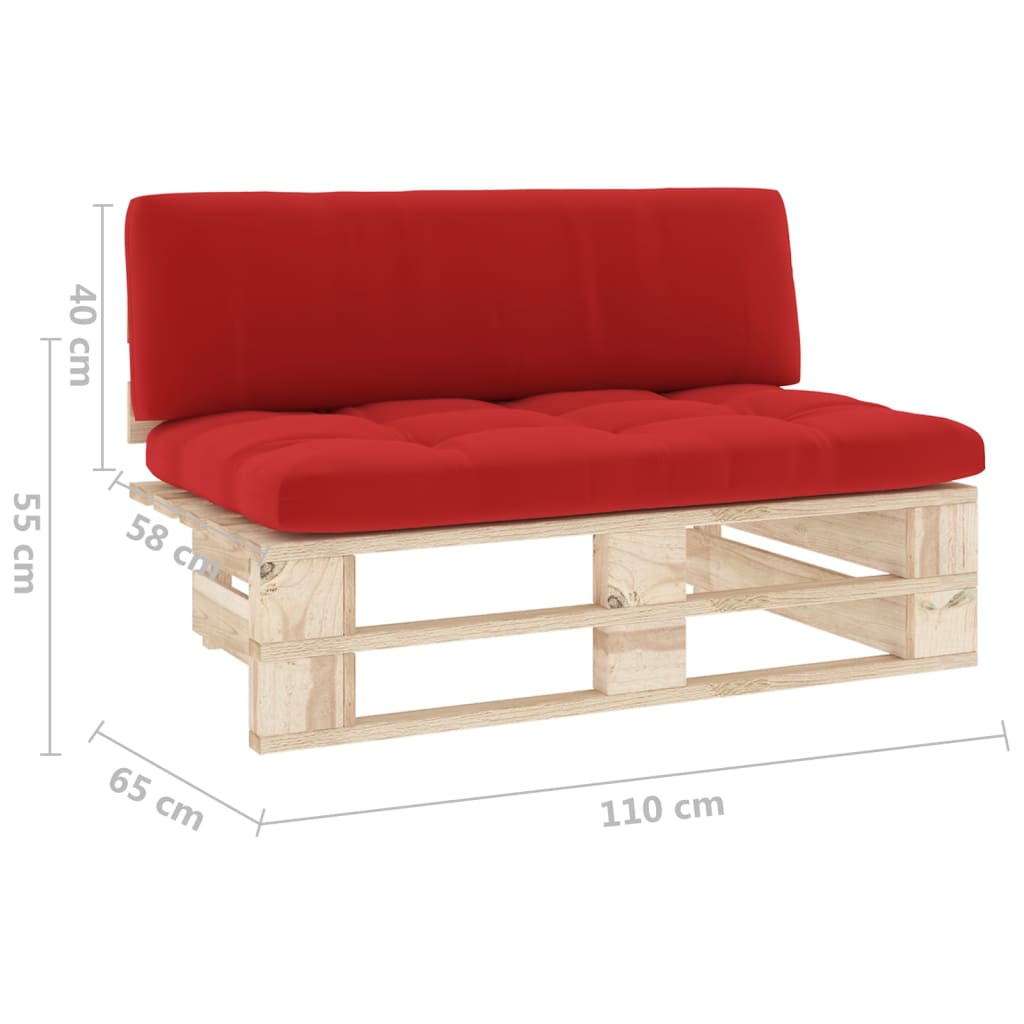 Srednja vrtna sofa od paleta od impregnirane borovine
