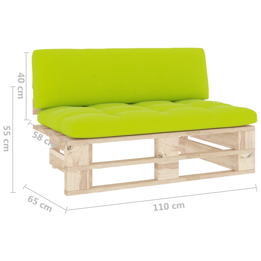 Srednja vrtna sofa od paleta od impregnirane borovine