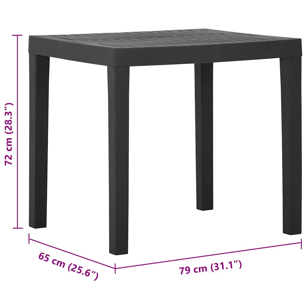 Vrtni stol sivi 79 x 65 x 72 cm plastični