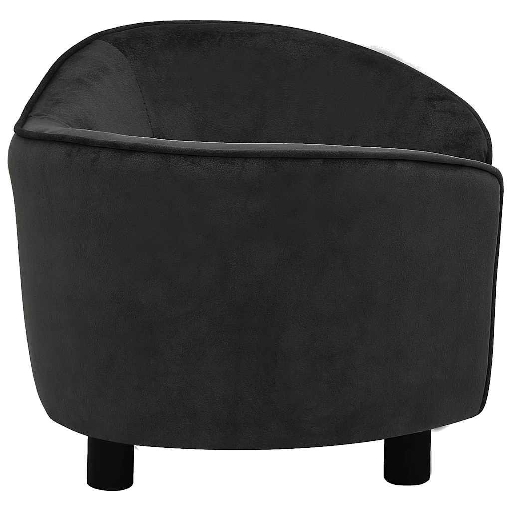 Sofa za pse crna 69 x 49 x 40 cm plišana