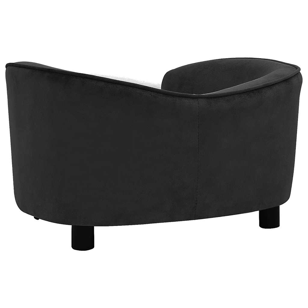 Sofa za pse crna 69 x 49 x 40 cm plišana