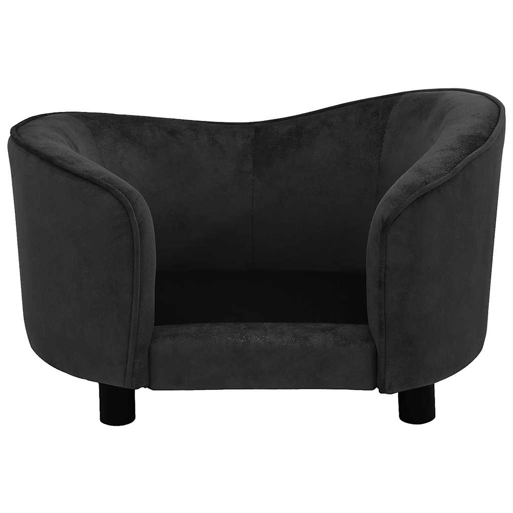 Sofa za pse crna 69 x 49 x 40 cm plišana