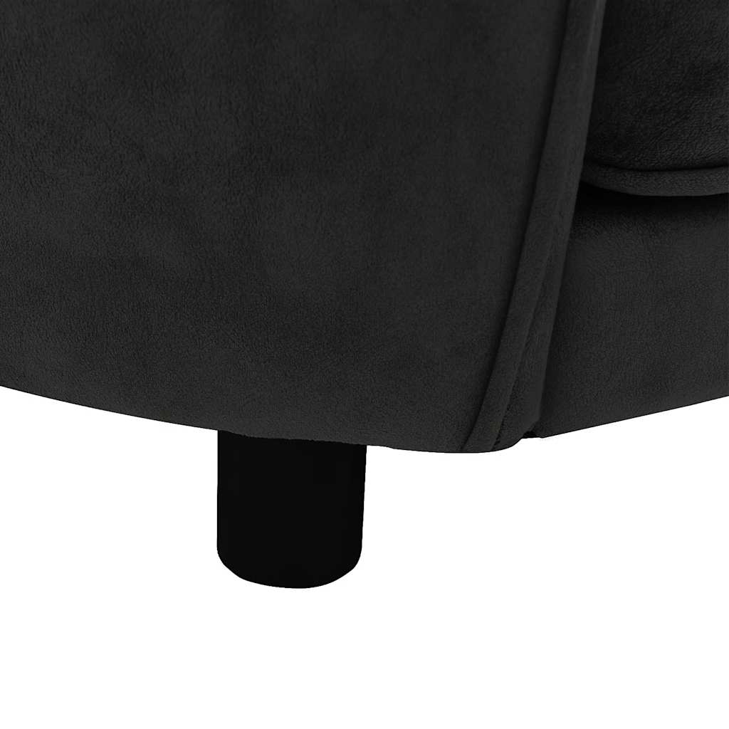 Sofa za pse crna 69 x 49 x 40 cm plišana