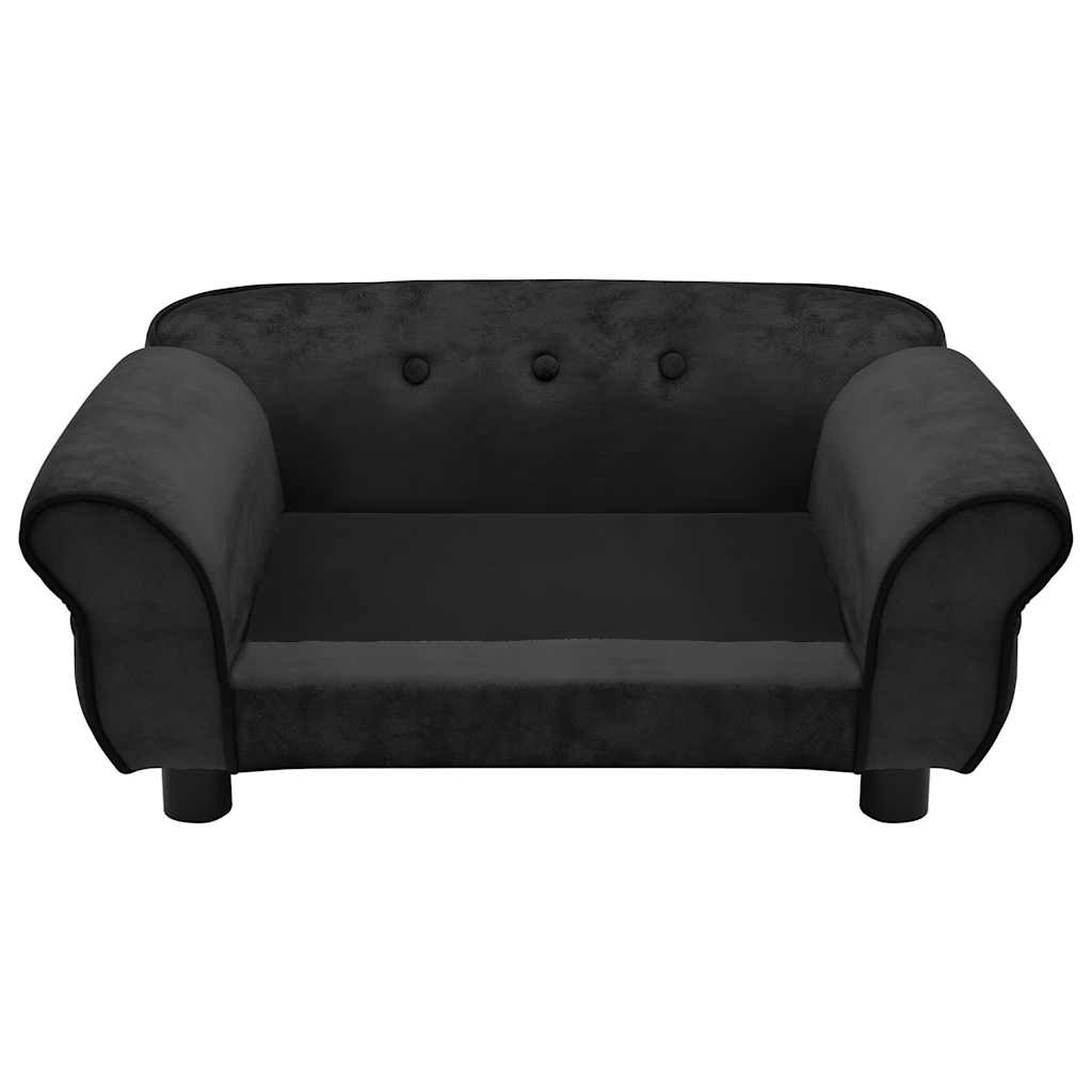 Sofa za pse crna 72 x 45 x 30 cm plišana