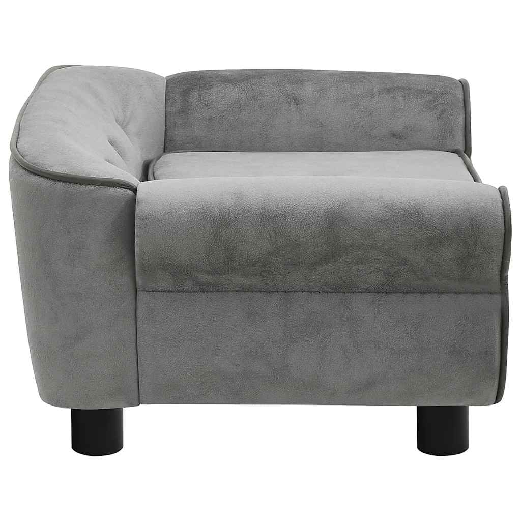Sofa za pse tamnosiva 72 x 45 x 30 cm plišana