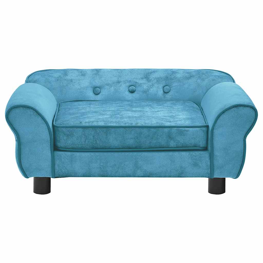 Sofa za pse tirkizna 72 x 45 x 30 cm plišana