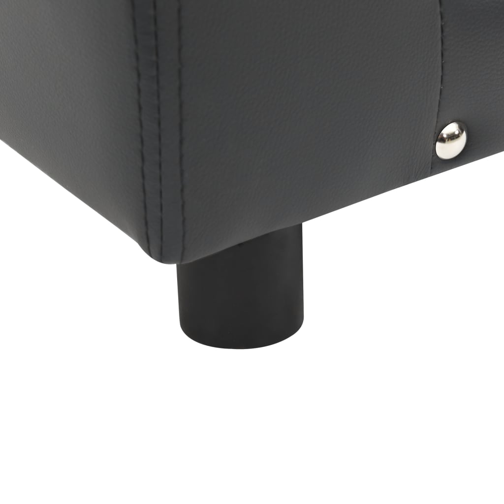 Sofa za pse tamnosiva 81 x 43 x 31 cm od pliša i umjetne kože