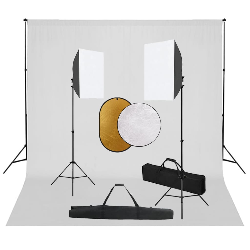 Fotografska oprema sa softboxovima, pozadinom i reflektorom