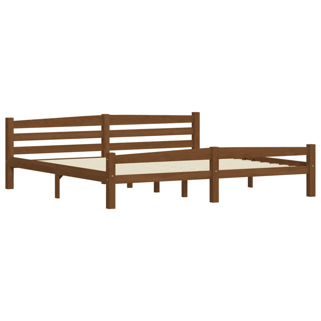Okvir za krevet od masivne borovine boja meda 200 x 200 cm