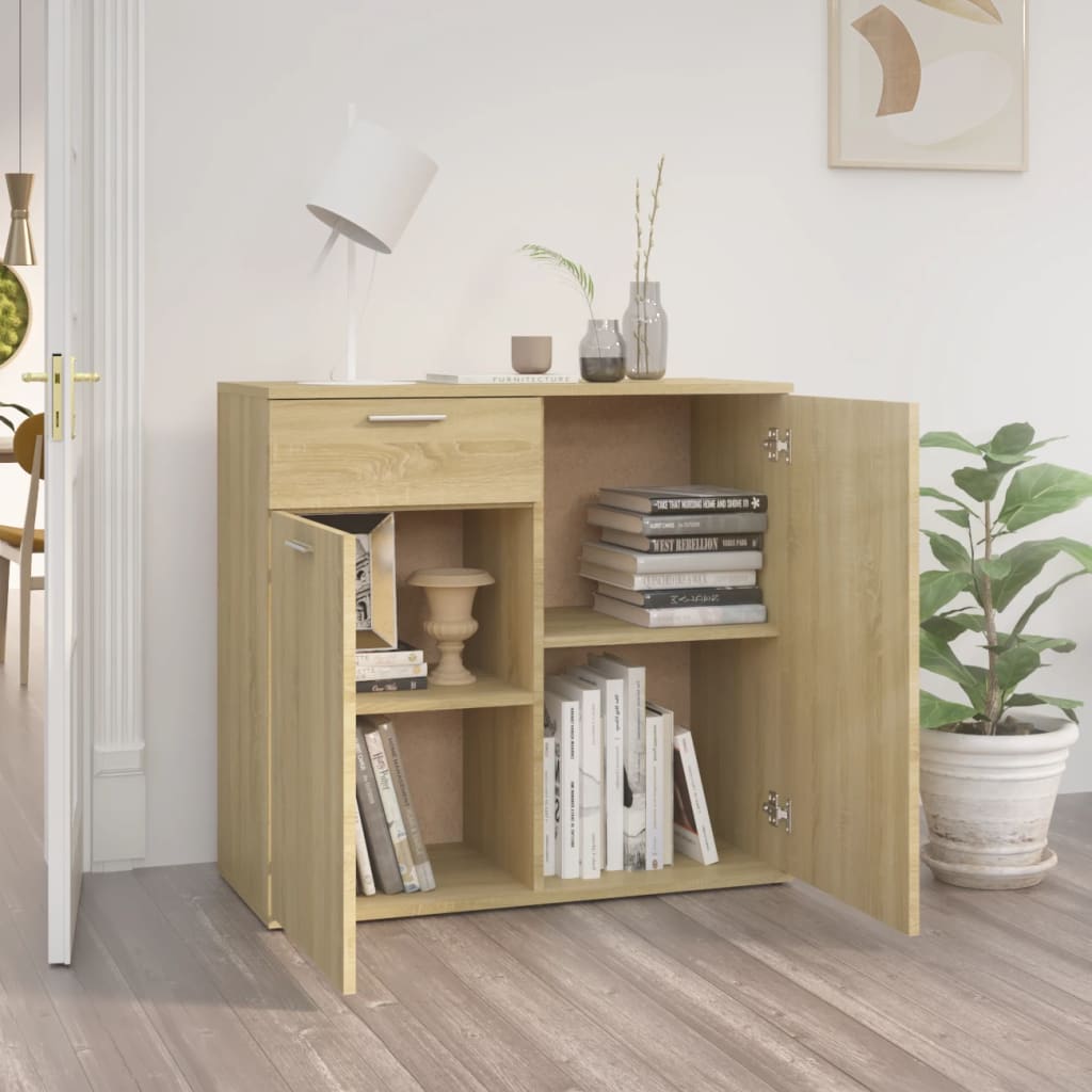 Komoda boja hrasta sonome 80 x 36 x 75 cm od konstruiranog drva