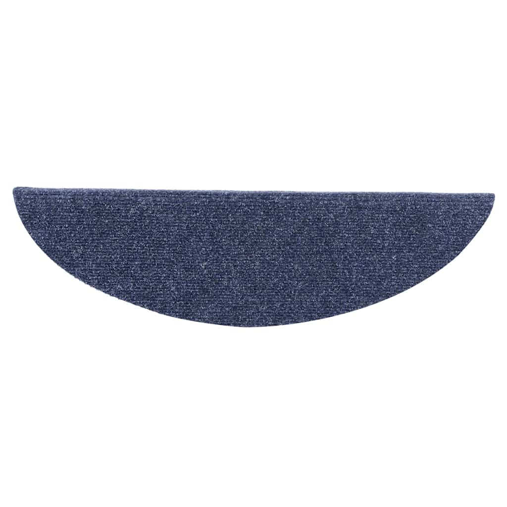 Prostirke za stepenice samoljepljive 10 kom 56x17x3 cm plave poluokrugle