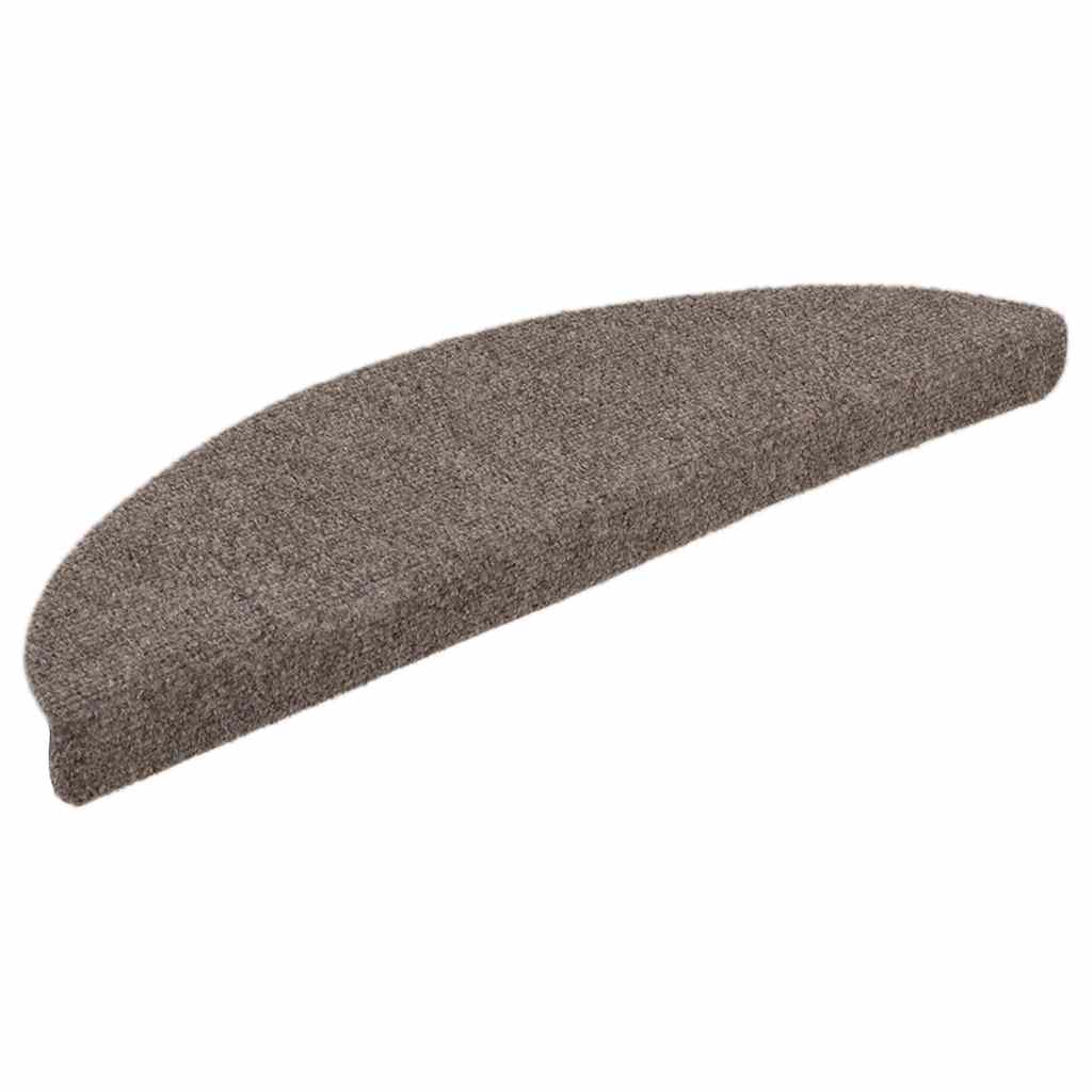 Prostirke za stepenice, samoljepljive, 5 kom, 56x17x3 cm, bež, poluokrugle