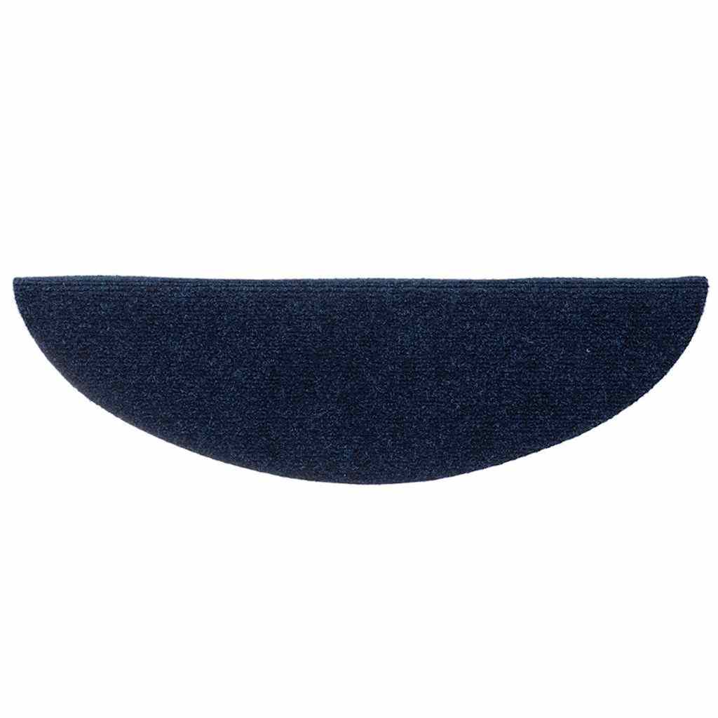 Prostirke za stepenice, samoljepljive, 5 kom. 56x17x3 cm, tamnoplave, poluokrugle