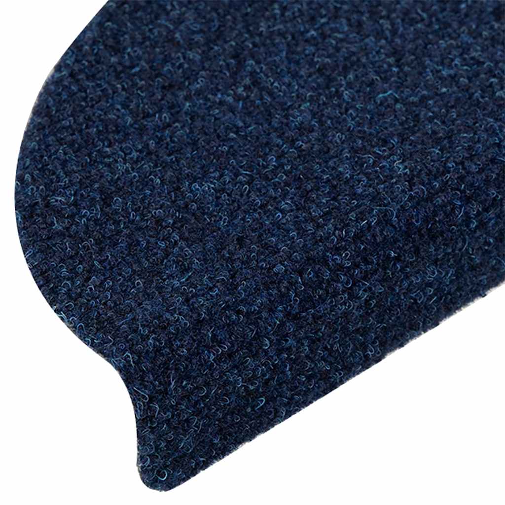 Prostirke za stepenice, samoljepljive, 5 kom. 56x17x3 cm, tamnoplave, poluokrugle