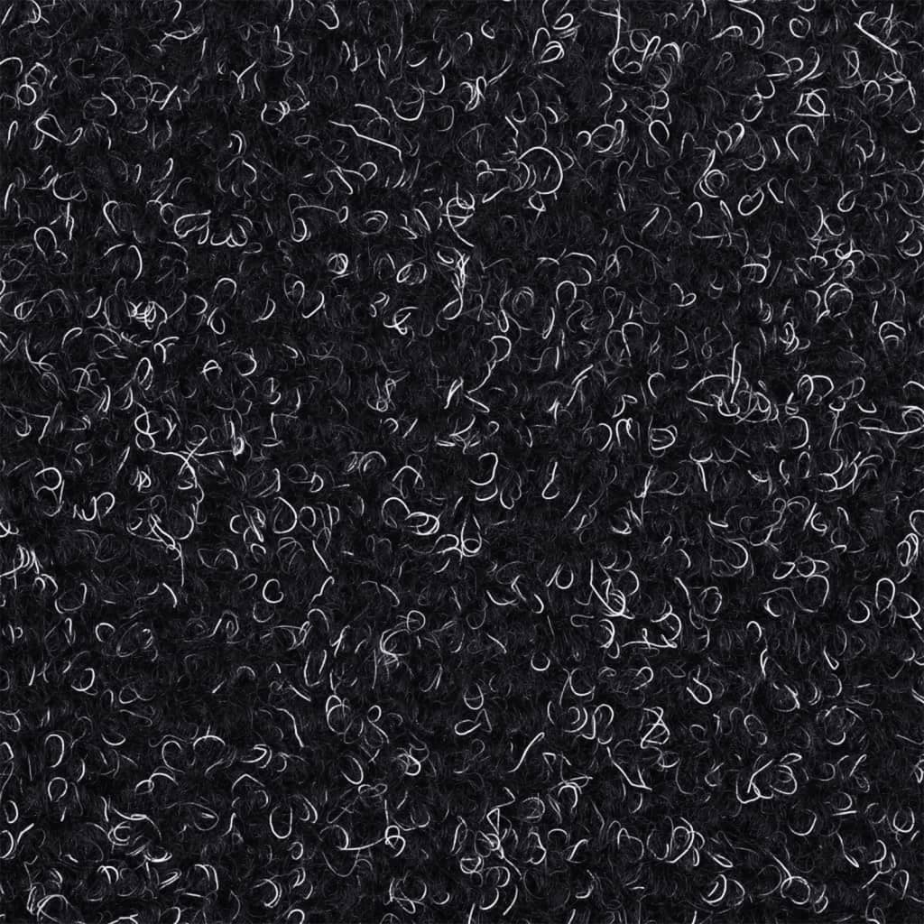 Prostirke za stepenice, samoljepljive, 5 kom, 65x21x4 cm, crne, poluokrugle, velike