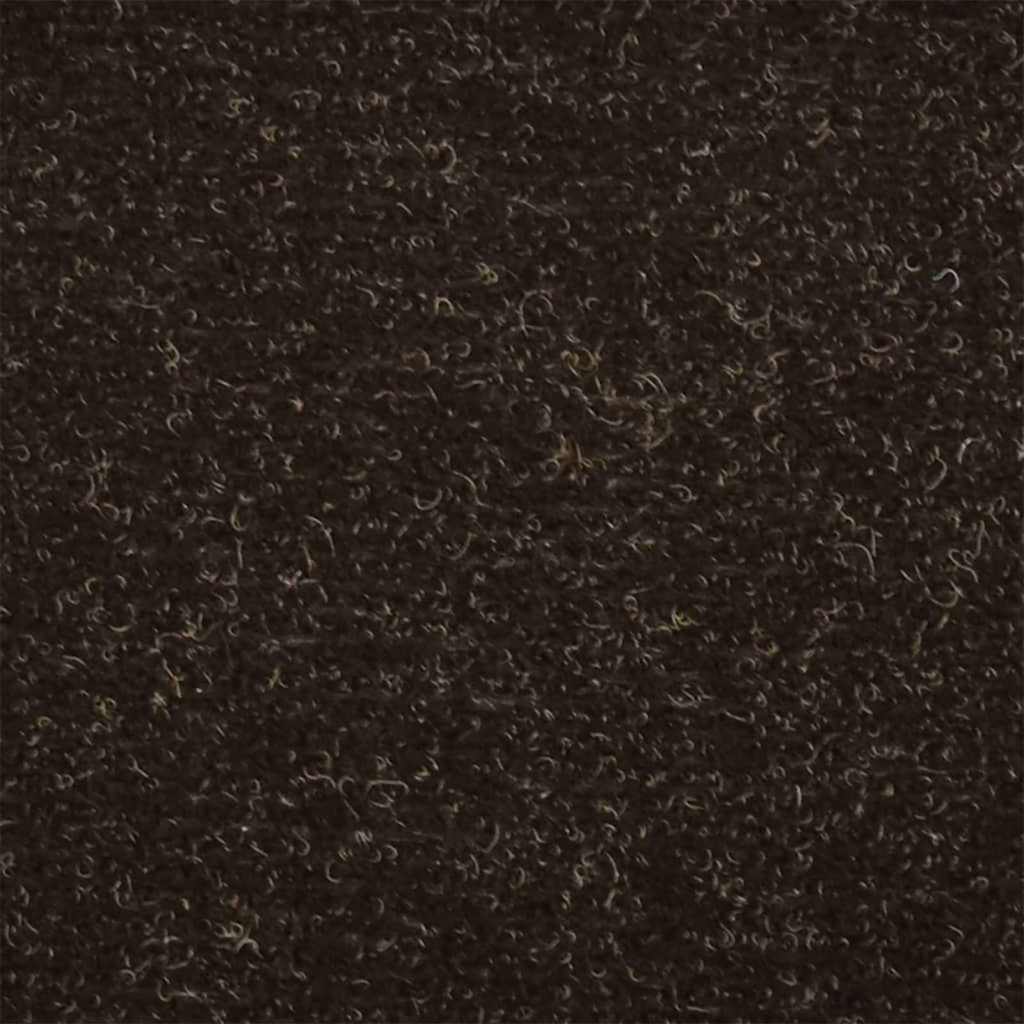 Prostirke za stepenice, samoljepljive, 10 kom, 65x21x4 cm, tamnosmeđe, poluokrugle, velike