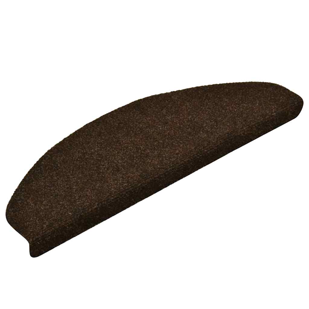 Prostirke za stepenice, samoljepljive, 5 kom, 65x21x4 cm, smeđe, poluokrugle, velike