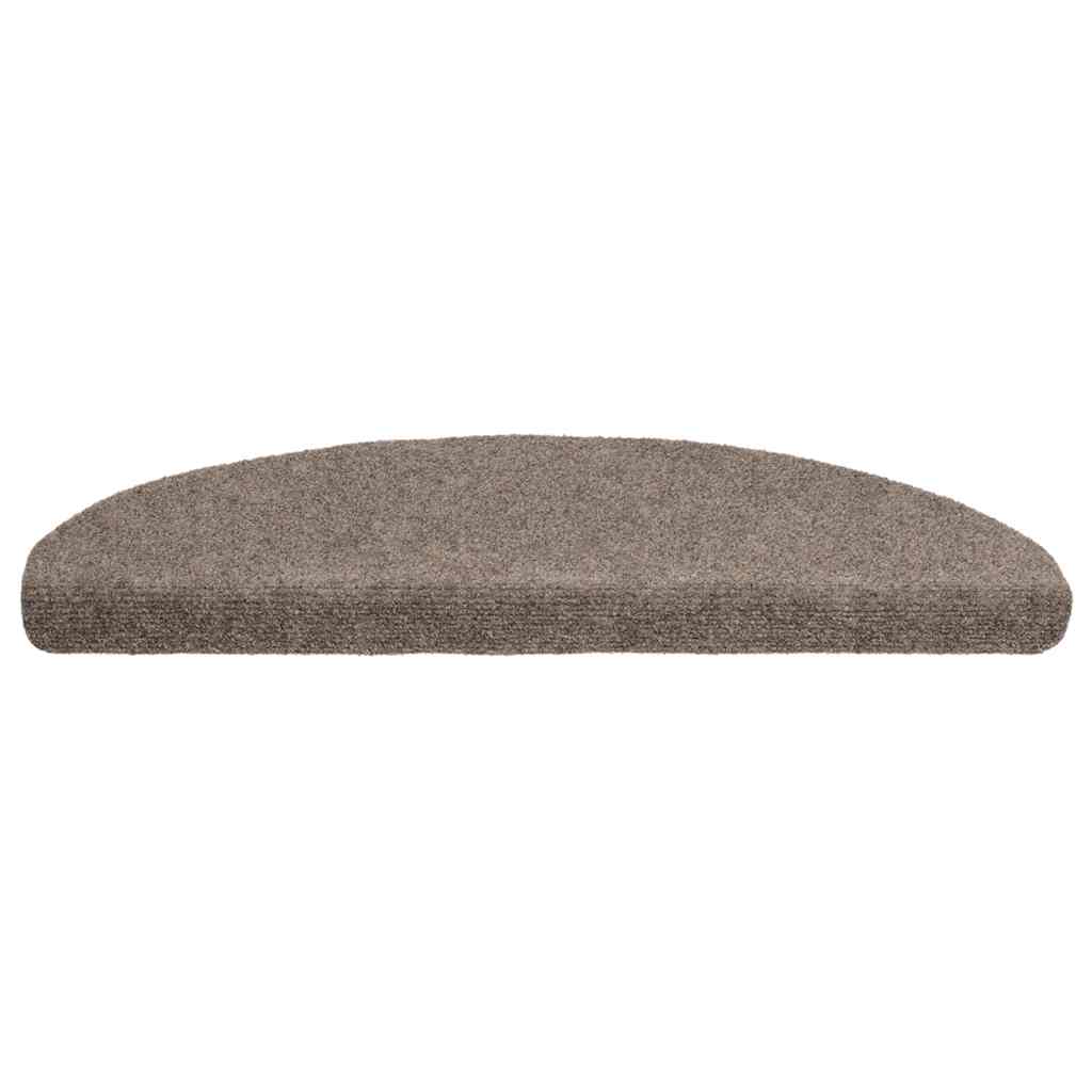 Prostirke za stepenice, samoljepljive, 5 kom, 65x21x4 cm, bež, poluokrugle, velike