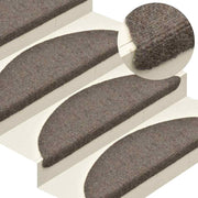 Prostirke za stepenice, samoljepljive, 5 kom, 65x21x4 cm, bež, poluokrugle, velike