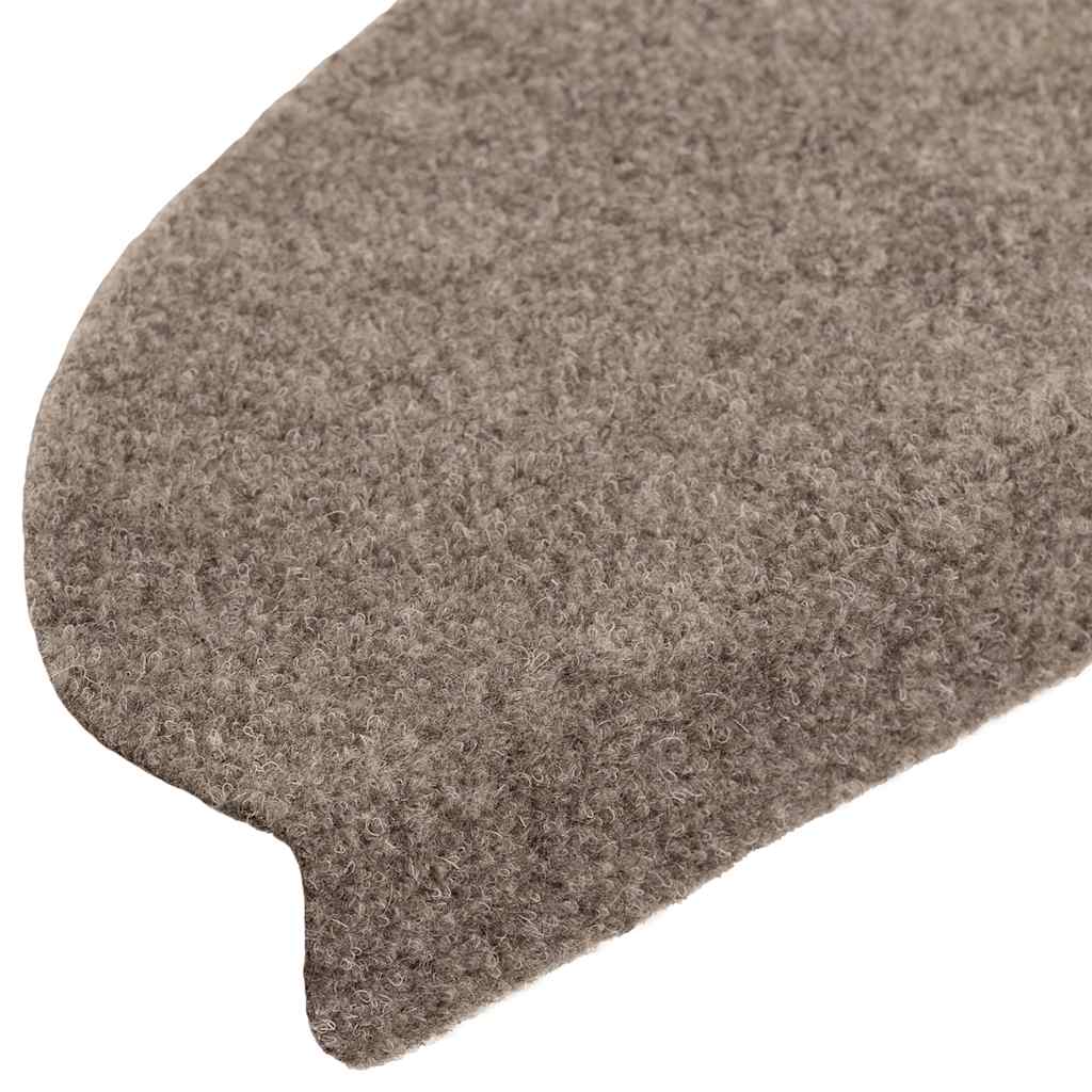 Prostirke za stepenice, samoljepljive, 10 kom, 65x21x4 cm, bež, poluokrugle, velike