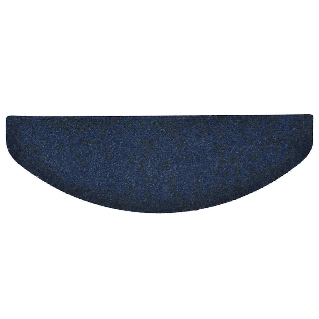 Prostirke za stepenice, samoljepljive, 10 kom. 65x21x4 cm, tamnoplave, poluokrugle, velike