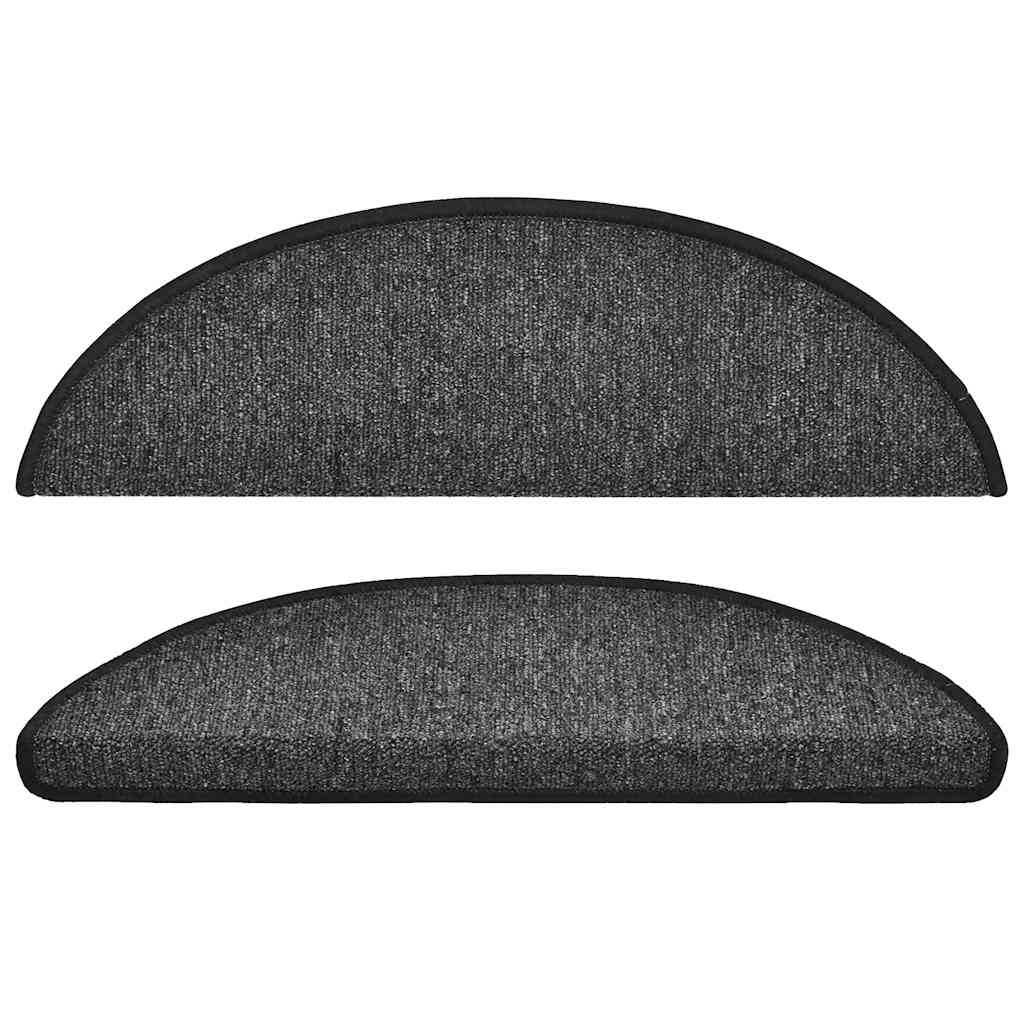 Prostirke za stepenice 10 kom 56x17x3 cm antracit poluokrugle