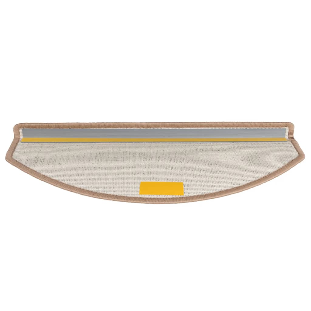 Prostirke za stepenice 10 kom 65x24x4 cm svijetlosmeđe poluokrugle velike