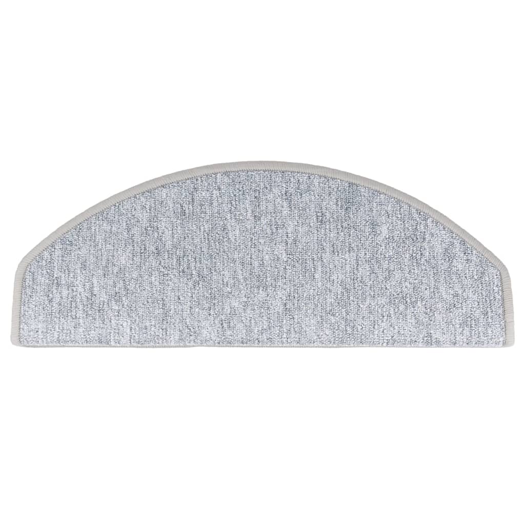 Prostirke za stepenice 10 kom 65x24x4 cm svijetlo sive poluokrugle velike
