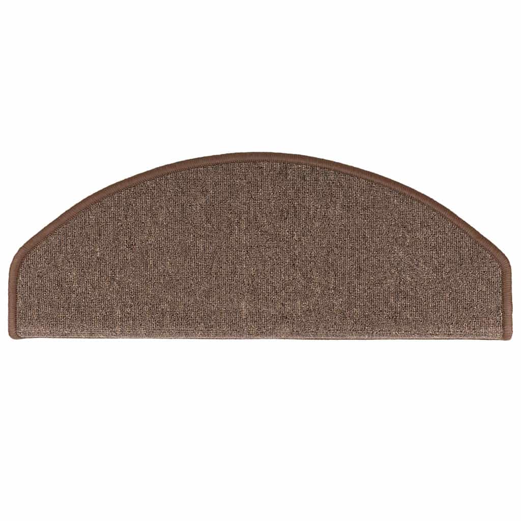 Prostirke za stepenice 10 kom 65x24x4 cm boje kave, poluokrugle, velike